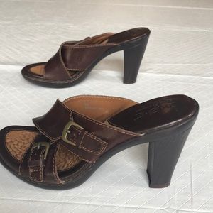b.0.c. Born concepts Leather sandal heels